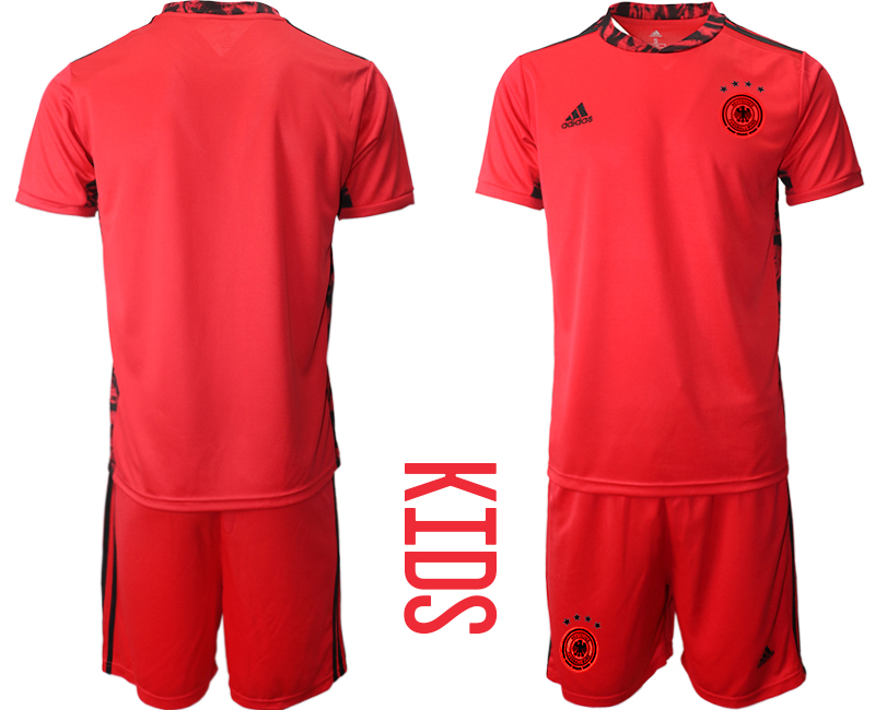 Youth 2021 European Cup Germany red goalkeeper Soccer Jersey